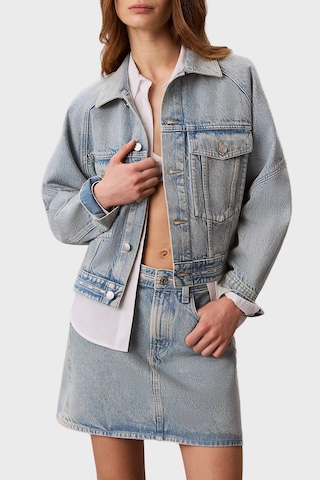 Calvin Klein % 100 Pamuk Relaxed Fit Cepli Kot Ceket Lv047g726gyp3 Bayan Kot Ceket Lv047g726g Yp3 Açık Mavi