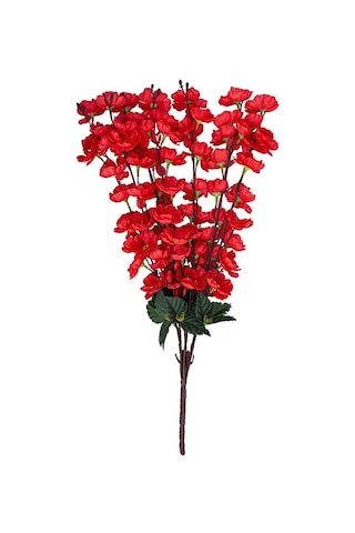 Nettenevime Yapay Çiçek Bahardalı Japon Kiraz Çiçeği 7 Dallı 57 CM Kırmızı