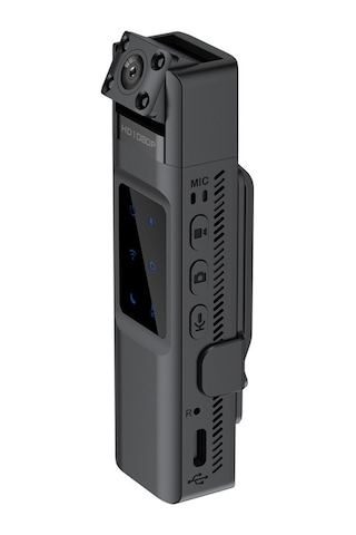 Tongxida Yüksek Netlikte Aksiyon Kamerası, 32gb Kapasiteli Wifi Kamerası, Klipsli, Kızılötesi Gece Görüş Siyah Siyah