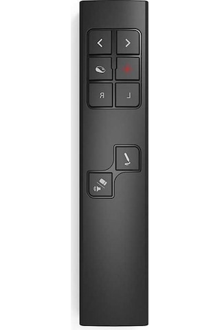 Fastbuy Kablosuz Ppt Kontrol Cihazı - Black, Usb Şarjlı Sayfa Geçirici, Kırmızı Işık İşaretçi, Ses Kontrol & Ekran Yönetimi