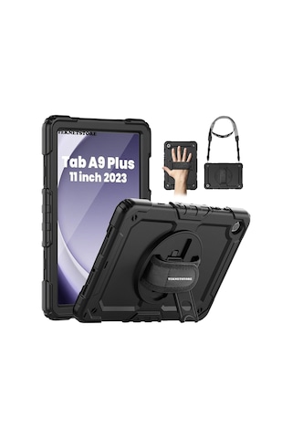 Samsung Galaxy Tab A9 Plus 11 Inç Tablet Uyumlu Sm-x210 Tablet Kılıfı Askılı Defender Yüksek Koruma Kılıf