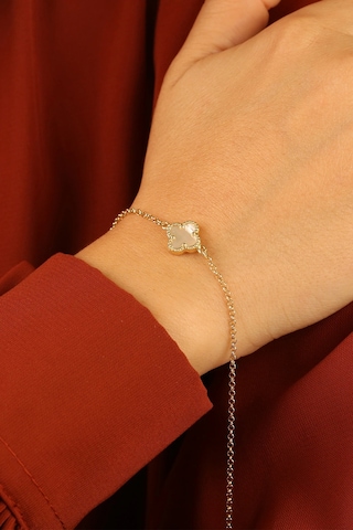 14 Ayar Yonca Altın Bileklik Çok Renkli