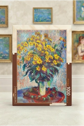 1000 Parça Kudüs Enginar Çiçekleri Claude Monet'nin Fırçasından Yaşam Alanınıza Bir Dokunuş