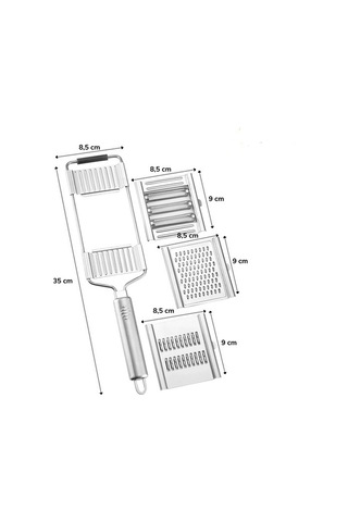 Ayarlanabilir 3 Farklı Başlıklı Tutmalı Sebze Dilimleyici Peynir Diğer