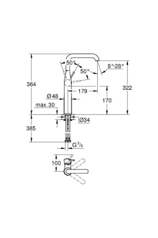 Grohe Essence Tek Kumandalı Lavabo Bataryası XL - 24170DL1 Bakır