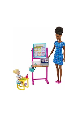 Barbie Ben Büyüyünce Oyun Setleri Öğretmen Siyah Saçlı Hcn20