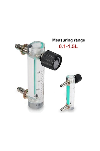0-1.5lpm 1.5l Oksijen Hava Gaz Debimetre Ölçer Kontrol Vanası İle Ölçme Aracı