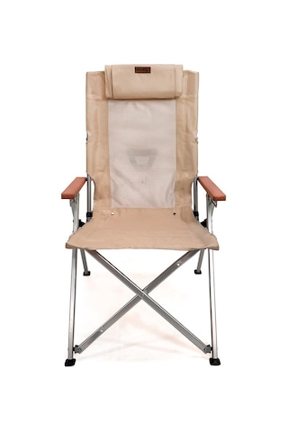Madfox Haven 6 Kademeli Katlanır Kamp Sandalyesi Bej