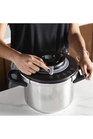 Tefal P4550632 Clipso+ Chef 4.5 Litre 4 Pişirme Programlı Düdüklü Tencere - 1510002661 Inox