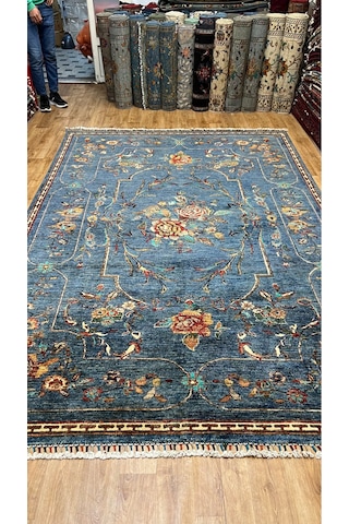 El Dokuma Afghan Halısı Mor