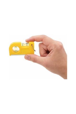 Cep Tipi Su Terazi Mıknatıslı Mini Su Terazisi 85 Mm Sarı