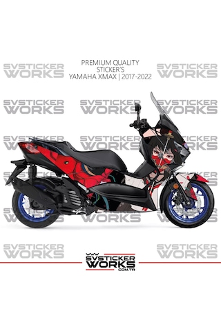 Yamaha Xmax Kaplama Sticker Anime Girl Design Motor Kaplama Modeli Hazır Kit 2017-2022 Uyumlu