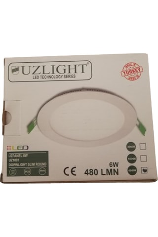 Uzlight 6w Led Spot Beyaz Işık 6500k Sıva Altı 5 Li Paket Delik Ç