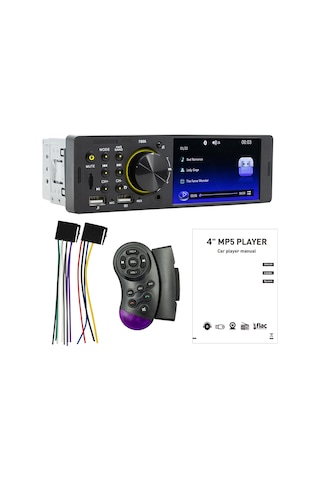 4.1 İnç Tek Din Araba Stereo Bt Mp5 Çalar Fm Radyo Alıcısı Desteği Tf/u-disk Oynatma Usb Şarj Eller Serbest Arama Ters Görüntü Ve Direksiyon Kontrolü
