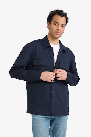 Defacto Regular Fit Klasik Yaka Cepli Çıtçıtlı Esnek Kumaş Gömlek Ceket F8525ax26spnv64 Lacivert-nv64