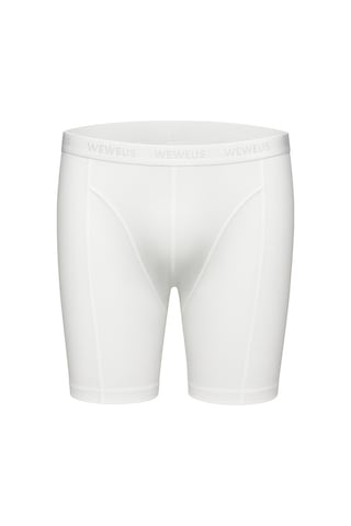 Weweus Beyaz Erkek Süper İnce Doğal Bambu Lüks Uzun Boxer 1014 Beyaz