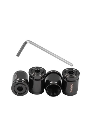 Ximistore9 Oto Ve Motosiklet Lastik Açma Korumalı Emme Valfi Kapağı, Paslanmaz Çelik, Toz Ve Sızıntı Engeli, 4'lü Siyah Set