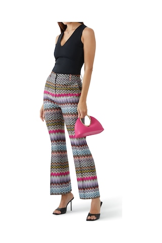Missoni Zigzag Desenli Lurex Sırt Düz Paça Pantolon Multicolor