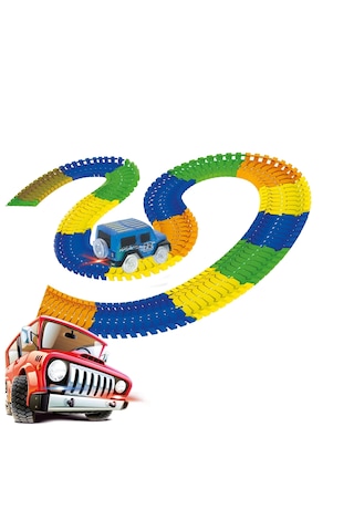 Magic Trucks 168 Parça Raylı Pist - Raylı Araç Oyuncak - Tren Set