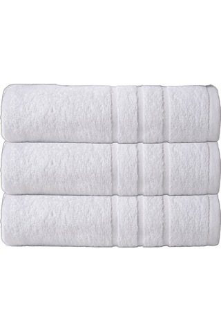 Otel, Banyo, Hamam, Sauna Havlusu 70x140 3'lü Set Beyaz