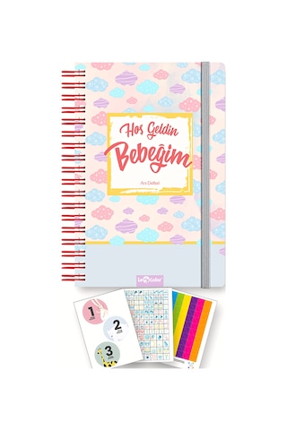 Bebek Anı Defteri Ve Hamile Albümü Pembe + Sticker
