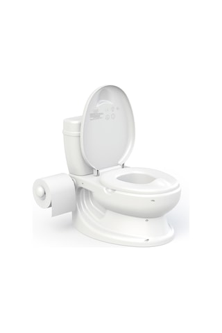 Dolu Beyaz Eğitici Bebek Tuvalet Lazımlık Beyaz