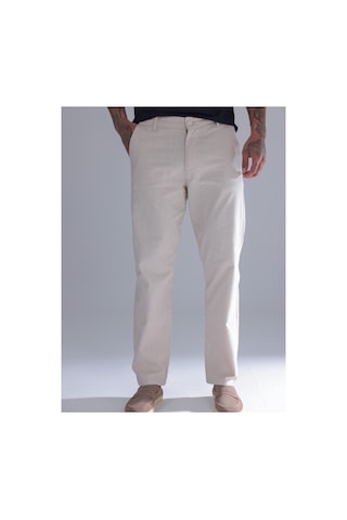 Blayn Jeans Erkek Siyah Keten Pantolon Beli Lastikli Rahat Kalıp Yazlık Boru Paça Günlük Pantolon Krem