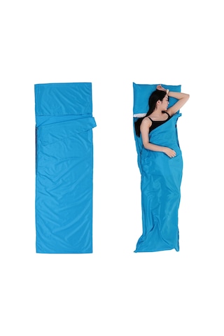 Tomshoo 70 210cm İpek Kumaş Uyku Tulumu Astarı Mavi