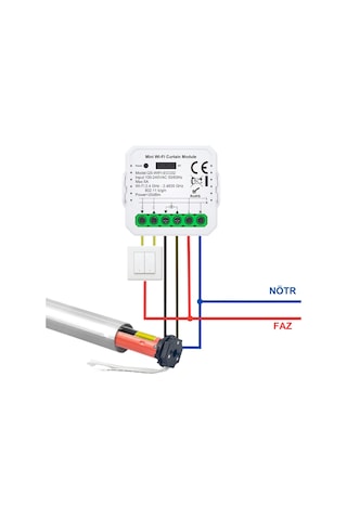 Tuya Uyumlu Wifi Perde Panjur Kepenk Kontrolcüsü