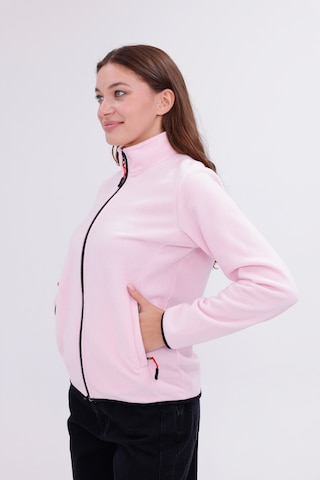 Monox Kadın Slim Fit Tam Fermuarlı Polar Ceket Pembe
