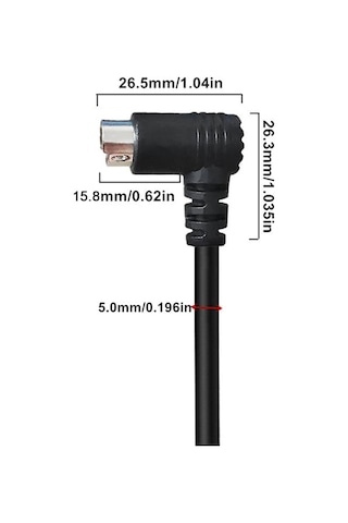 Sones Mini Dın 6 Pinli Uzatma Kablosu, Uzunluk: 1,8 M Erkekten Erkeğe Dirsek