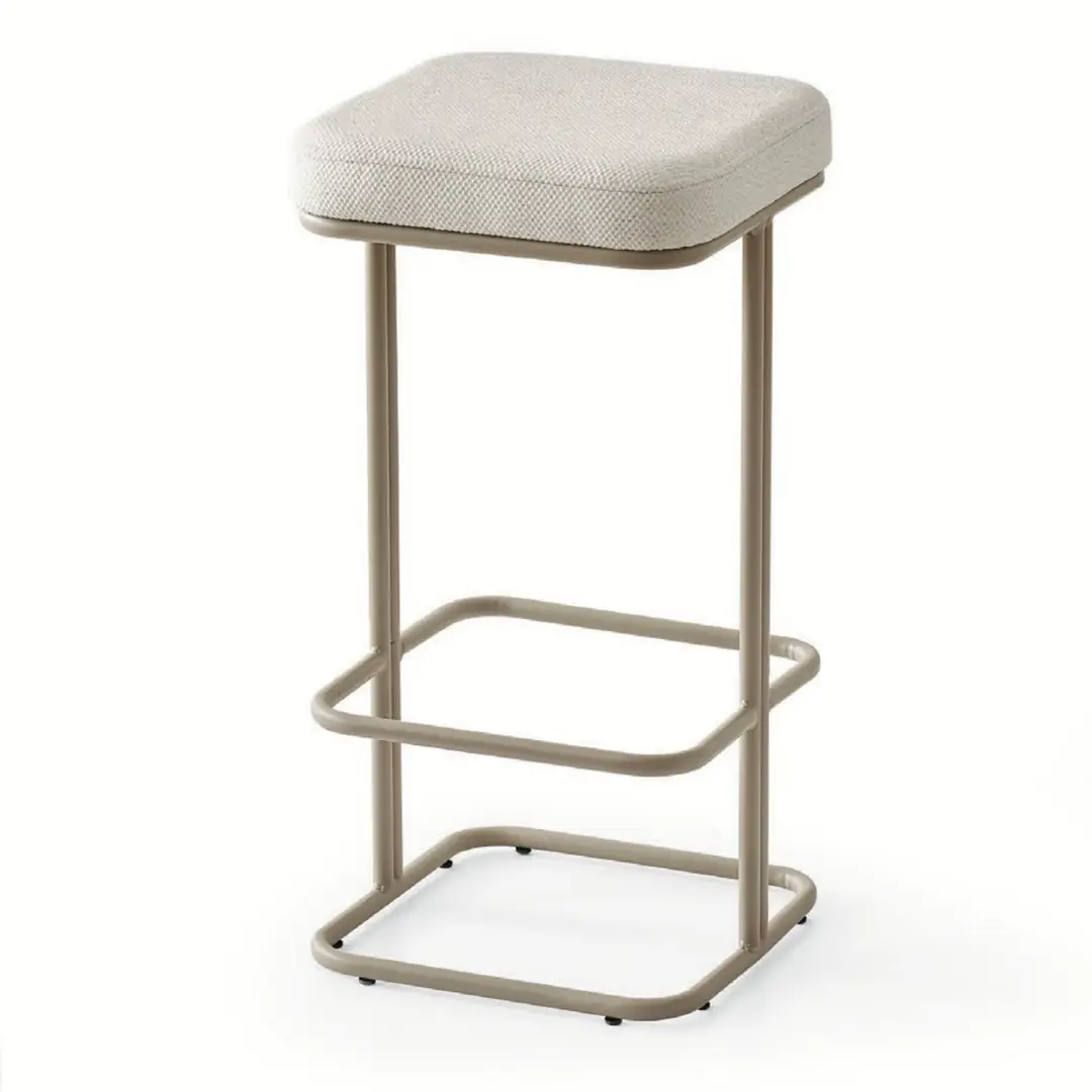 65 Cm Ada Boyu Fırın Boyalı Metal Bar Cappuccino