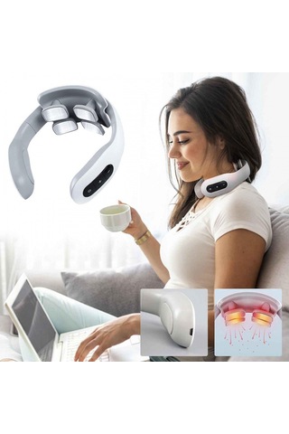 Boyun Masaj Cihazı Boyun Ve Omuzlar Boyun Omurgası Şarj Edilebilir Boyun Desteği Çok Renkli