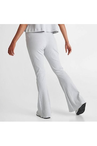 Sportswear High-waisted Wide Leg Ribbed Kadın Eşofman Altı Dv7868 - 025 Gri