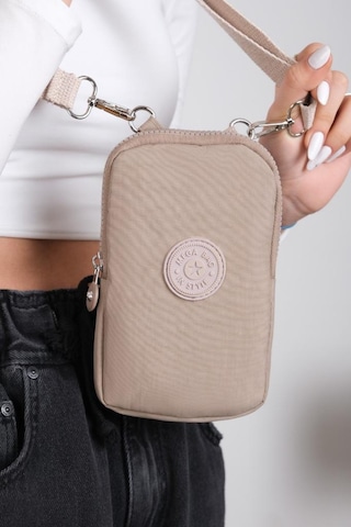 Baginn Klinkır Kumaş Mini Çapraz Askılı Kadın Cep Telefonu Çantası Mini Cüzdan Çanta 20 10 Cm Su İtici Vizon