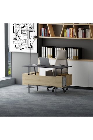 Ironi Çalışma Masası Antrasit Meşe