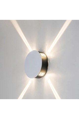 Fastbuy Modern Minimalist Led Duvar Lambası Beyaz 12w Dairesel Kolay Kurulum Alüminyum Kare Oturma Odası Sıcak Işık Beyaz