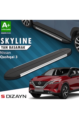 S-dizayn Nissan Qashqai 3 Skyline Krom Yan Basamak 173 Cm 2021 Üzeri A+ Kalite