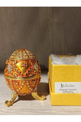Swarovski Taşlı Yumurta Mücevherlik / Dekoratif Biblo