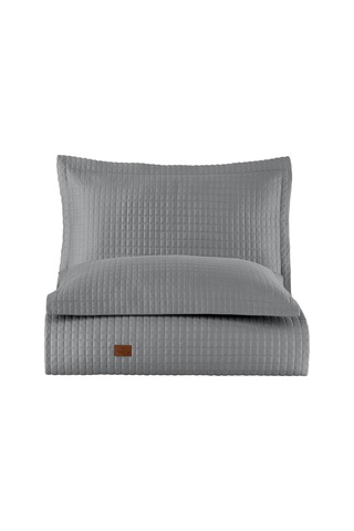 Elegante %100 Pamuk Saten Yatak Örtüsü Seti Gri Bej