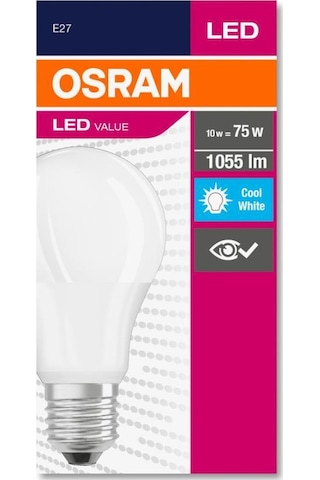 Osram 10W 75W Led Ampul Beyaz 6500K E27 2 Adet