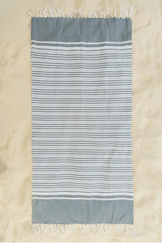 Gang Büyük Plaj Havlusu 90x180 Cm Pamuk Hint 391941653 Gri