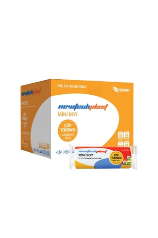 Newtechplast Mini Boy Çöp Torbası Beyaz 50'li 40 x 50 CM