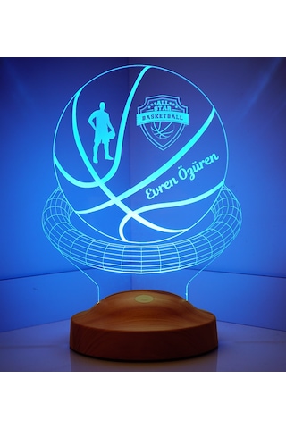 Kişiye Özel 3 Boyutlu Basketbol Led Lamba