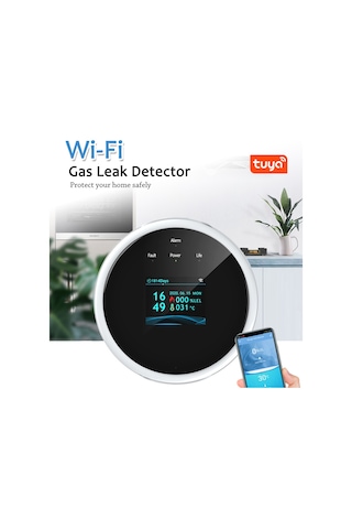 Gajeena Tuya Wifi Gaz Alarmı - Mutfak Doğalgaz Ve Lpg Kaçak Dedektörü, Usb Güçlü, Akıllı Uyarı