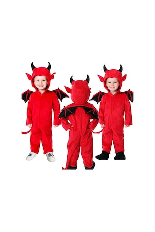 Jl Çocuklar Kırmızı Şeytan Şeytan Evil Yarasa Vampir Elbise