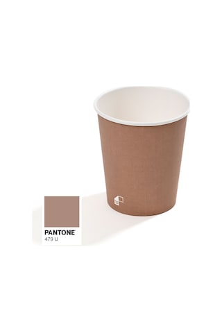 8 Oz Single Wall Baskılı Karton Bardak Kahverengi 2000 Adet 2000