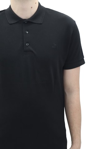 Santa Dmctekstil Erkek Dior Düz Spor Kesim Dar Kalıp Cepsiz Polo Yaka T-shirt Siyah