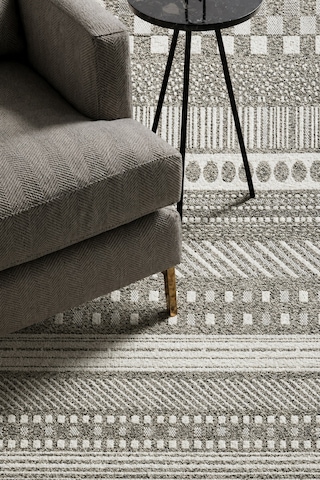 Bukle Gri Beyaz Kilim Yıkanabilir Kaymaz Taban Şönil Kilim Salon Oturma Odası Halısı Bk485