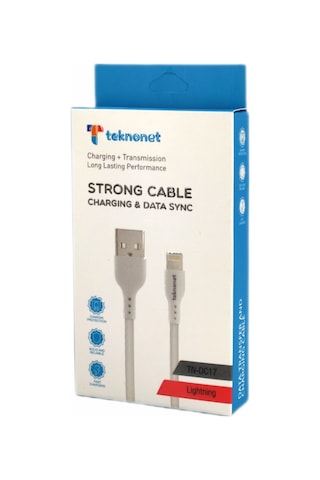 Teknonet Tn-dc17 Plastik 100 Cm Lightning Şarj Ve Data Kablosu